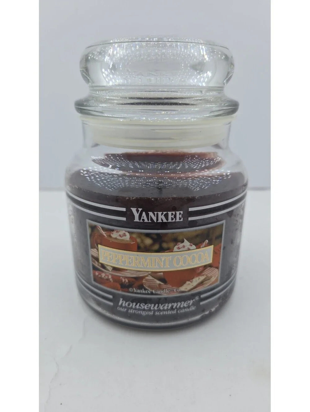 Vintage Yankee Candle Peppermint Cocoa Housewarmer 12.2 oz Retired HTF Unburned
